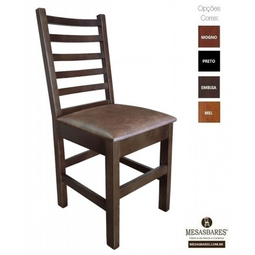 Cadeira Alta Assento Estofado ou Madeira para Bar Cor Mel - Cod: 1798